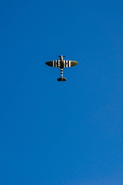 Airplane Under Blue Sky