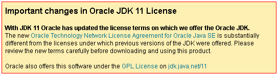 Oracle JDK 11 License