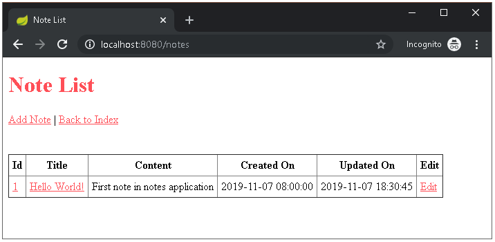 http://localhost:8080/notes
